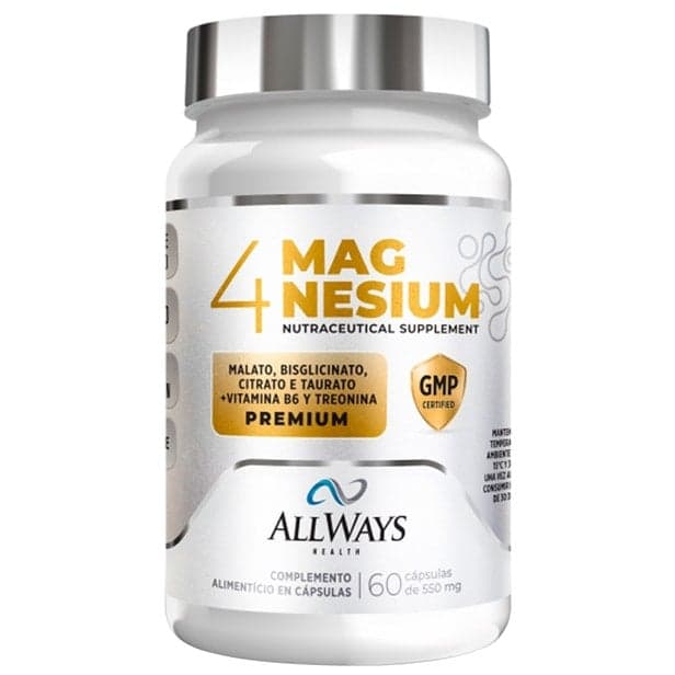 Allways Health 4 Magnesium 550mg 60 Cápsulas – Suplementos
