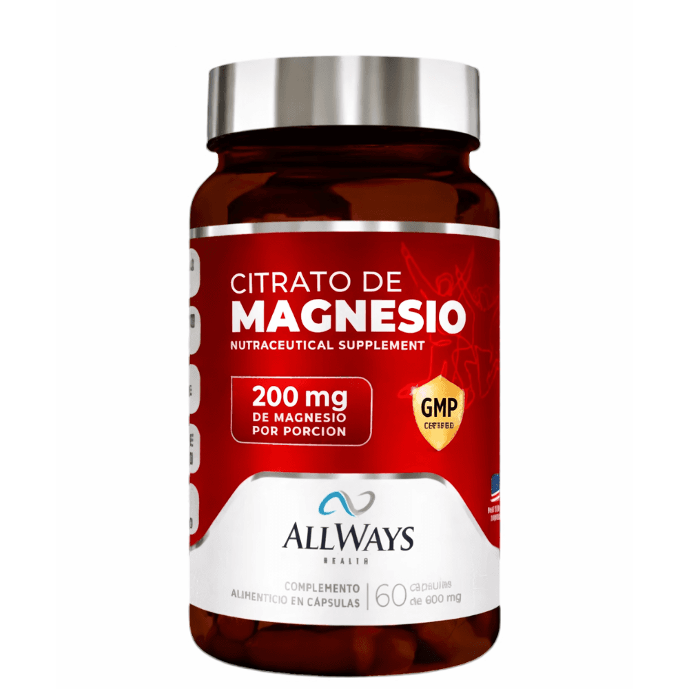Allways Health Citrato Magnésio 60 Cápsulas – Suplementos