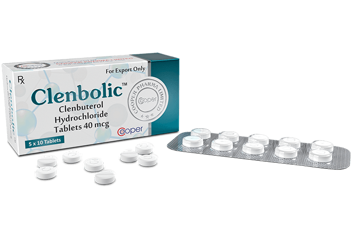 Clenbolic Clenbuterol HCl 40mcg – 50 Comprimidos – Anabolizantes