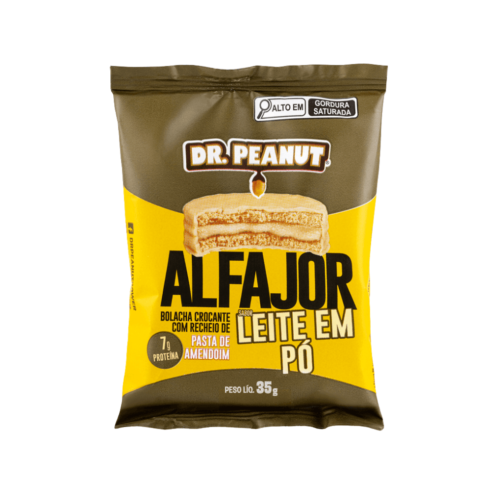 Dr Peanut Alfajor sabor Leite em Pó 35g – Suplementos