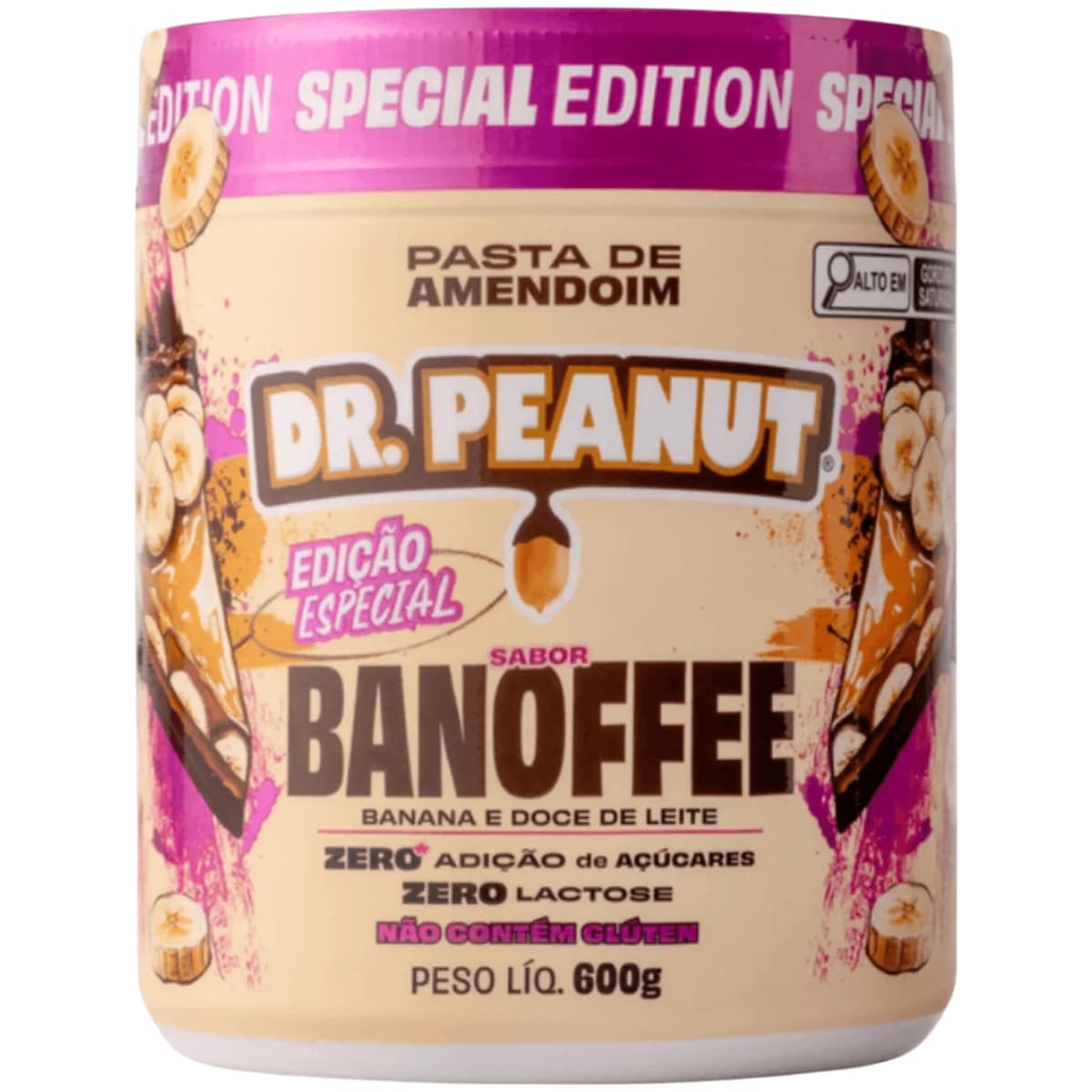 Dr. Peanut Pasta de Amendoim Sabor Banoffee 600g – Suplementos