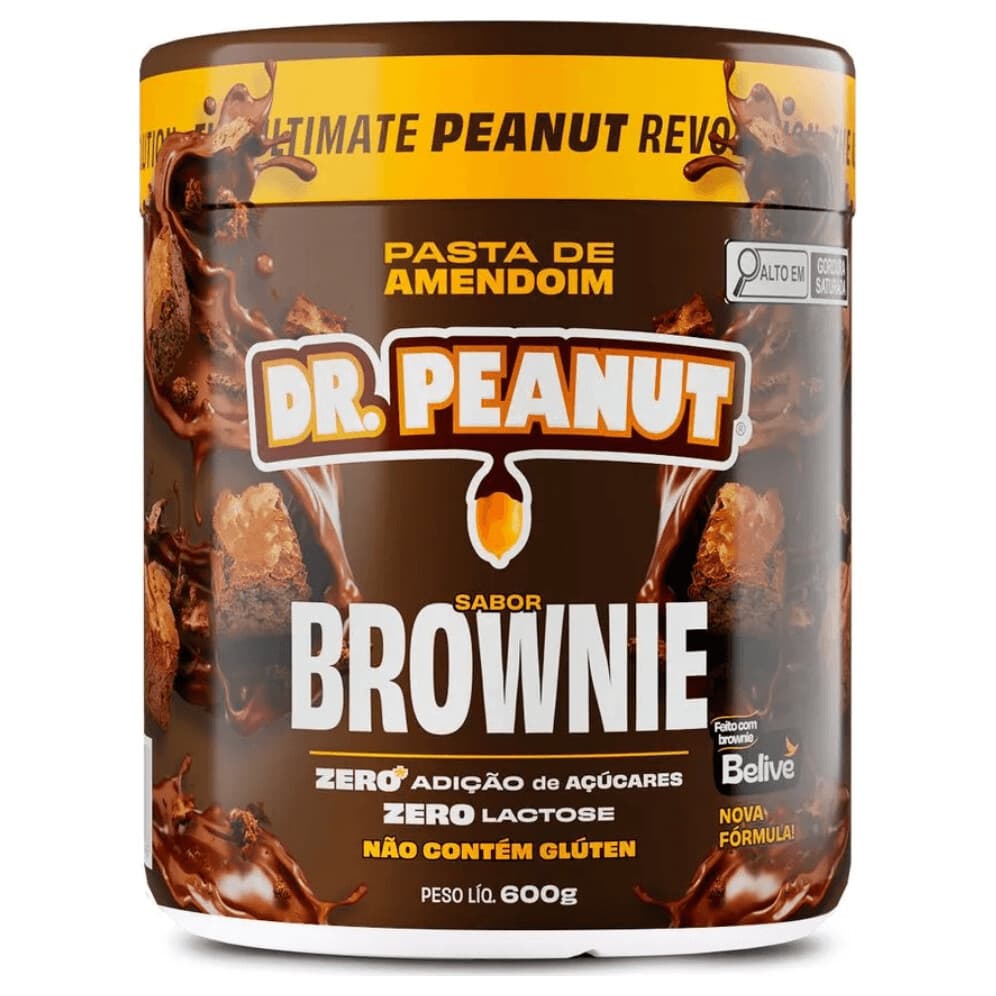 Dr Peanut Pasta de Amendoim Sabor Brownie 600g – Suplementos