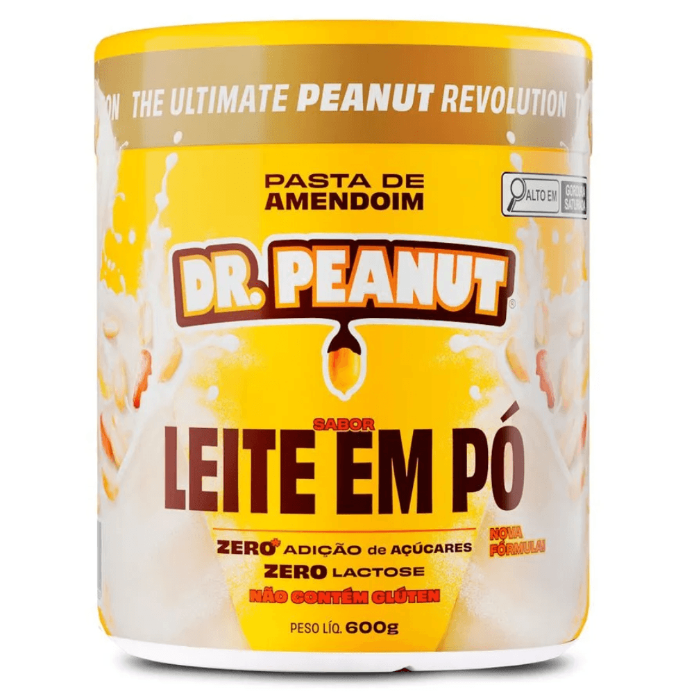 Dr Peanut Pasta de Amendoim Sabor Leite em Pó 600g – Suplementos