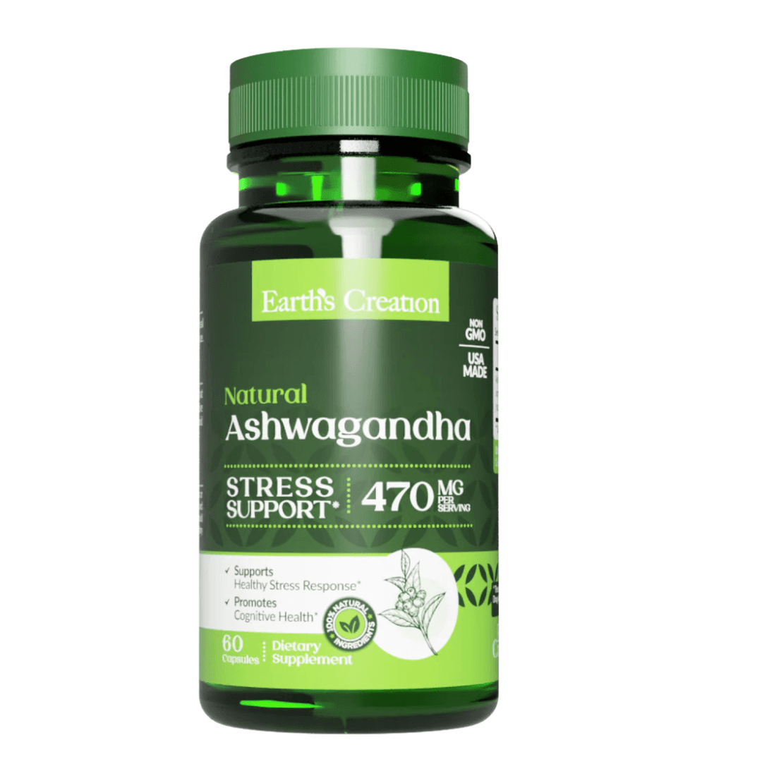 Earth's Creation Ashwagangha 470mg 60 Cápsulas – Suplementos