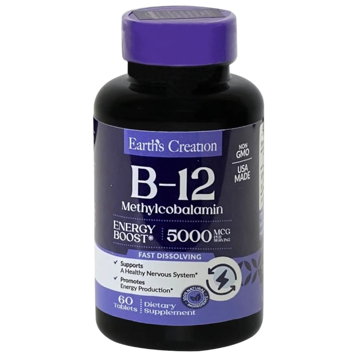 Earth's Creation B-12 5000 60 Cápsulas – Suplementos
