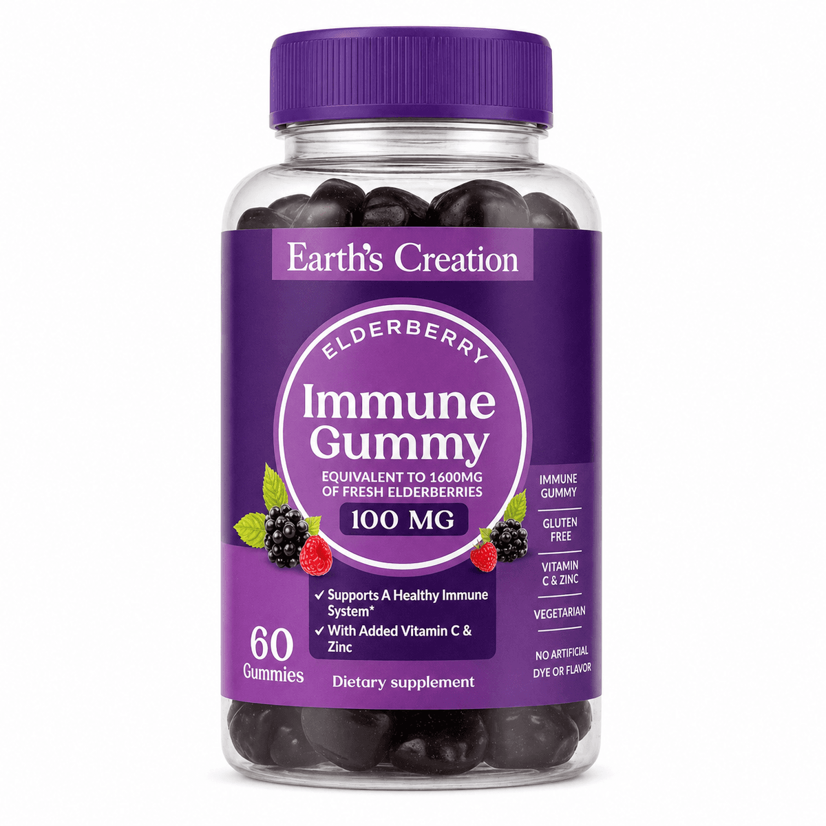 Earths Creation Immune Gummy 60 gummies – Suplementos