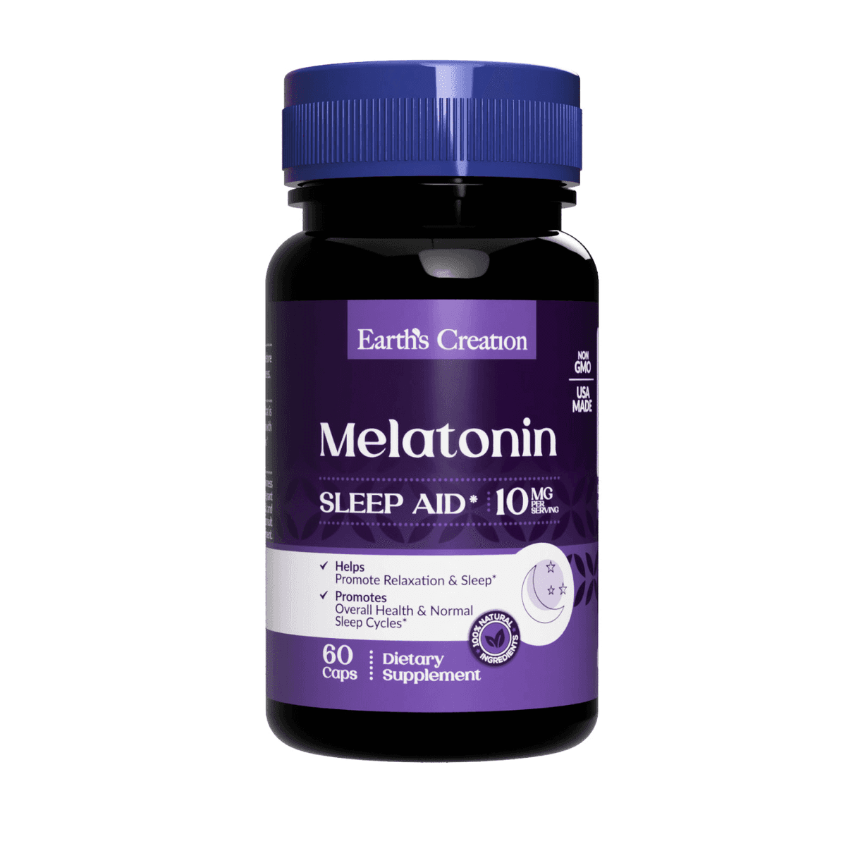 Earth’s Creation Melatonina 10mg 60 Cápsulas – Suplementos