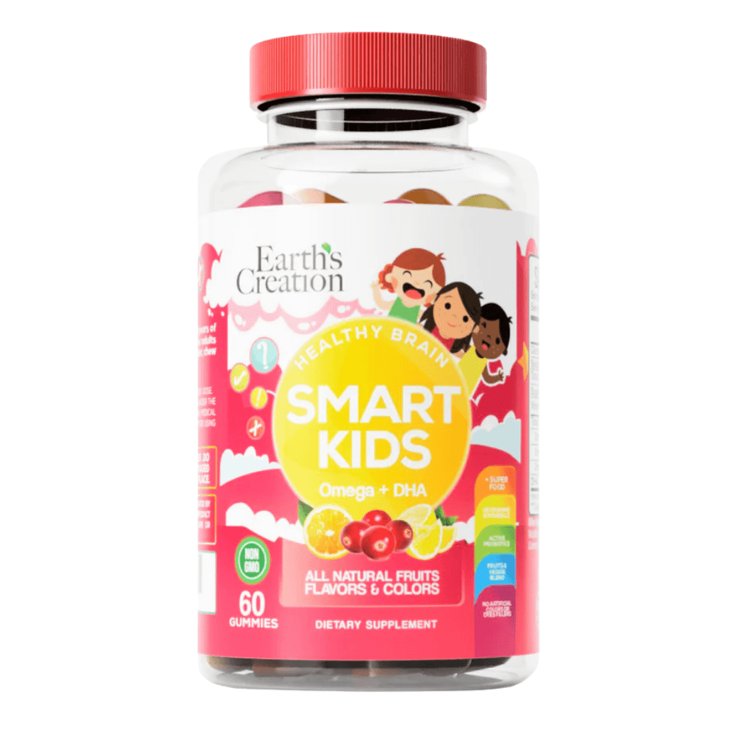 Earth’s Creation Smart kids Omega + DHA 60 Cápsulas – Suplementos
