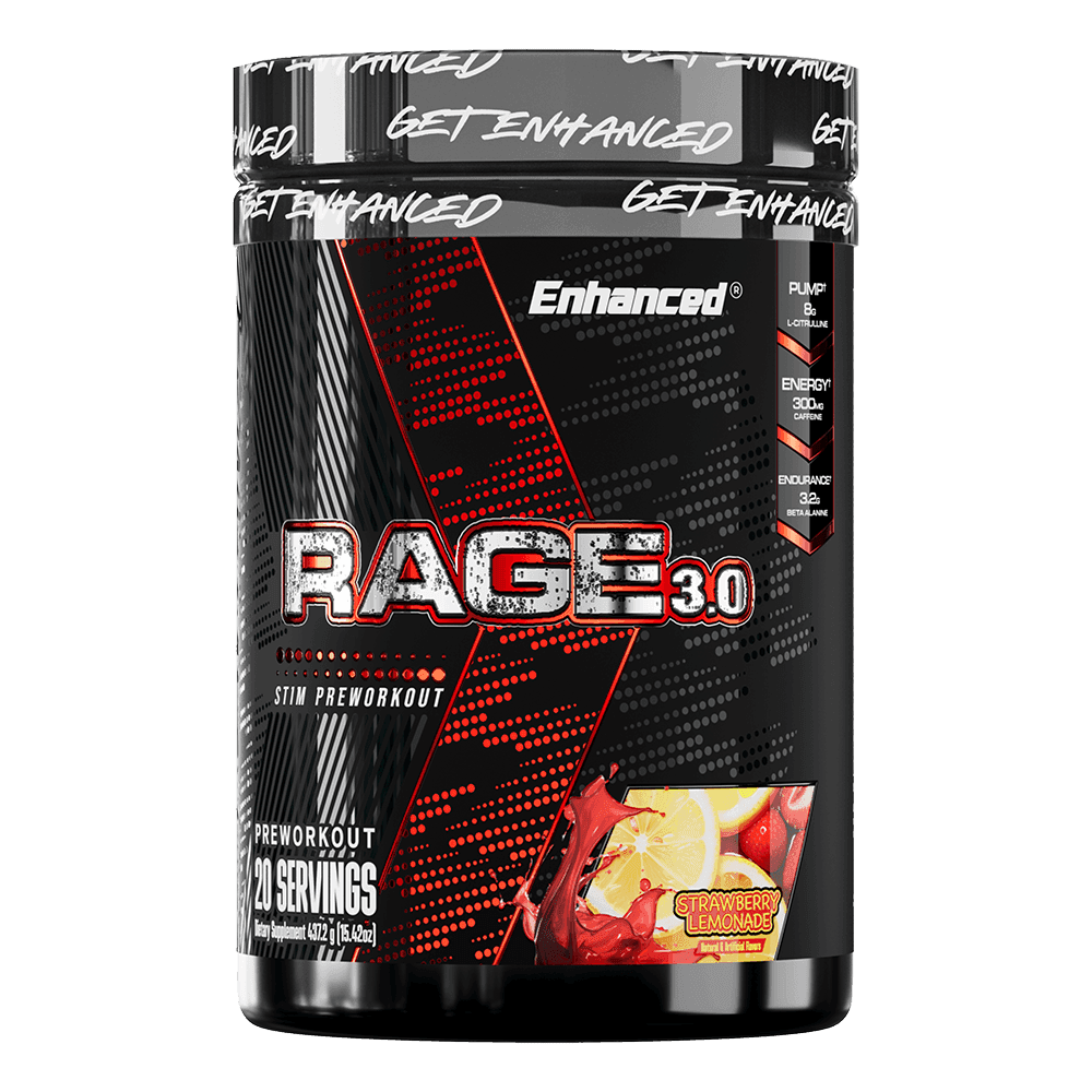 Enhanced Labs Rage 3.0 438g Strawberry Lemonade – Suplementos