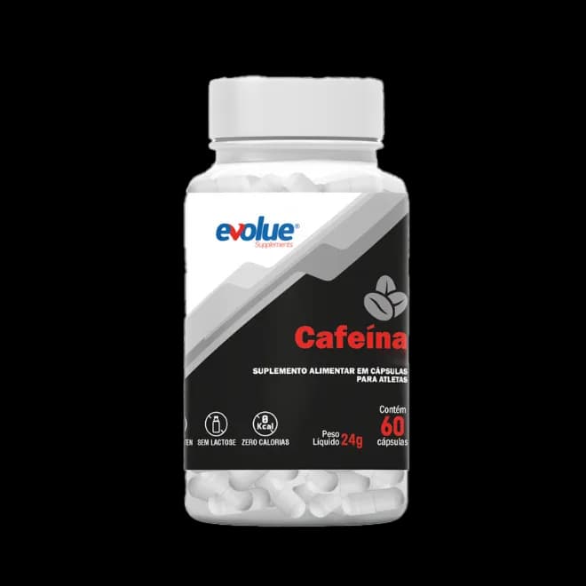 Evolue Cafeína 200mg 60 Cápsulas – Suplementos