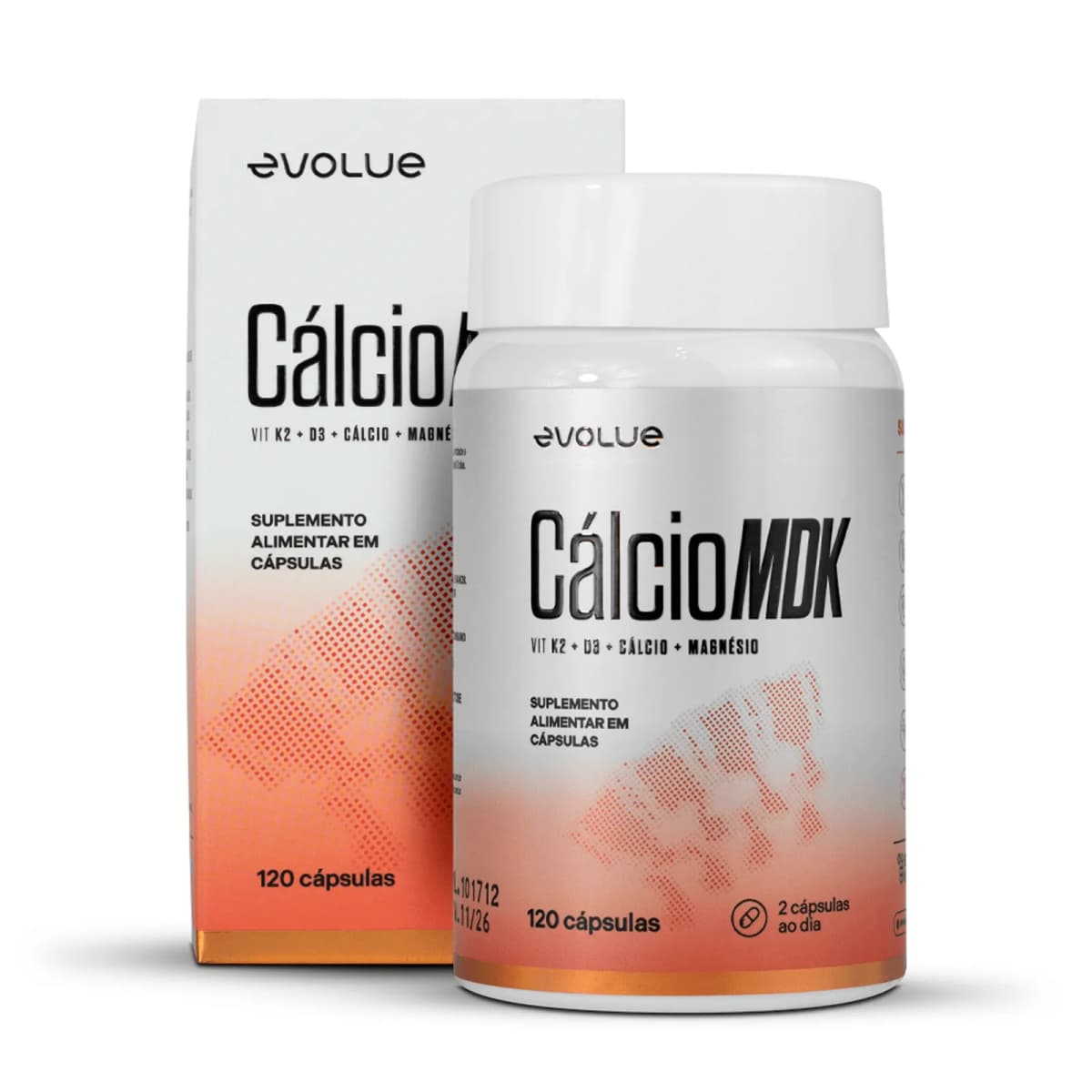 Evolue Cálcio MDK 120 Cápsulas – Suplementos