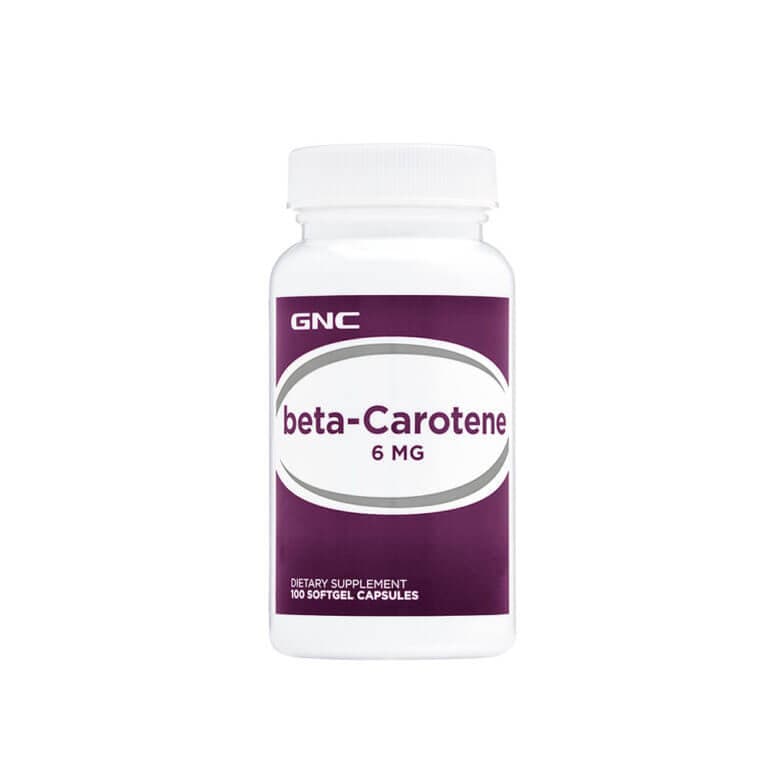 GNC Beta-Carotene 6mg 100 Cápsulas – Suplementos