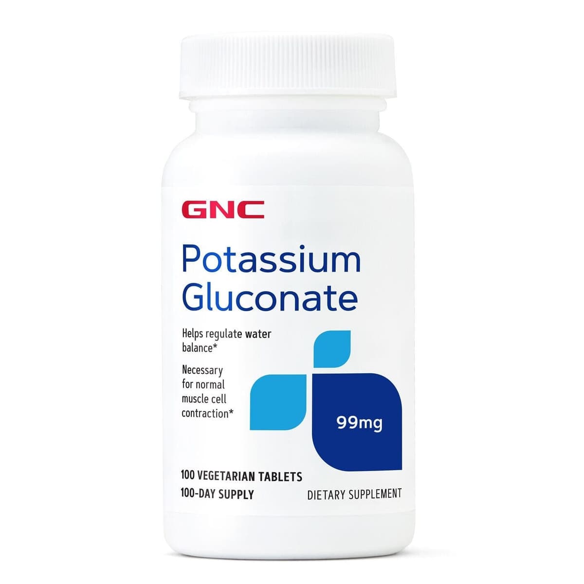 GNC Gluconato de Potássio 99mg 100 Cápsulas – Suplementos