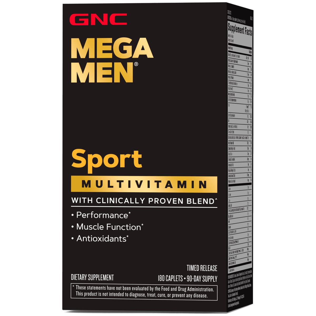 GNC Mega Men Sport Multivitamínico 180 Comprimidos – Suplementos