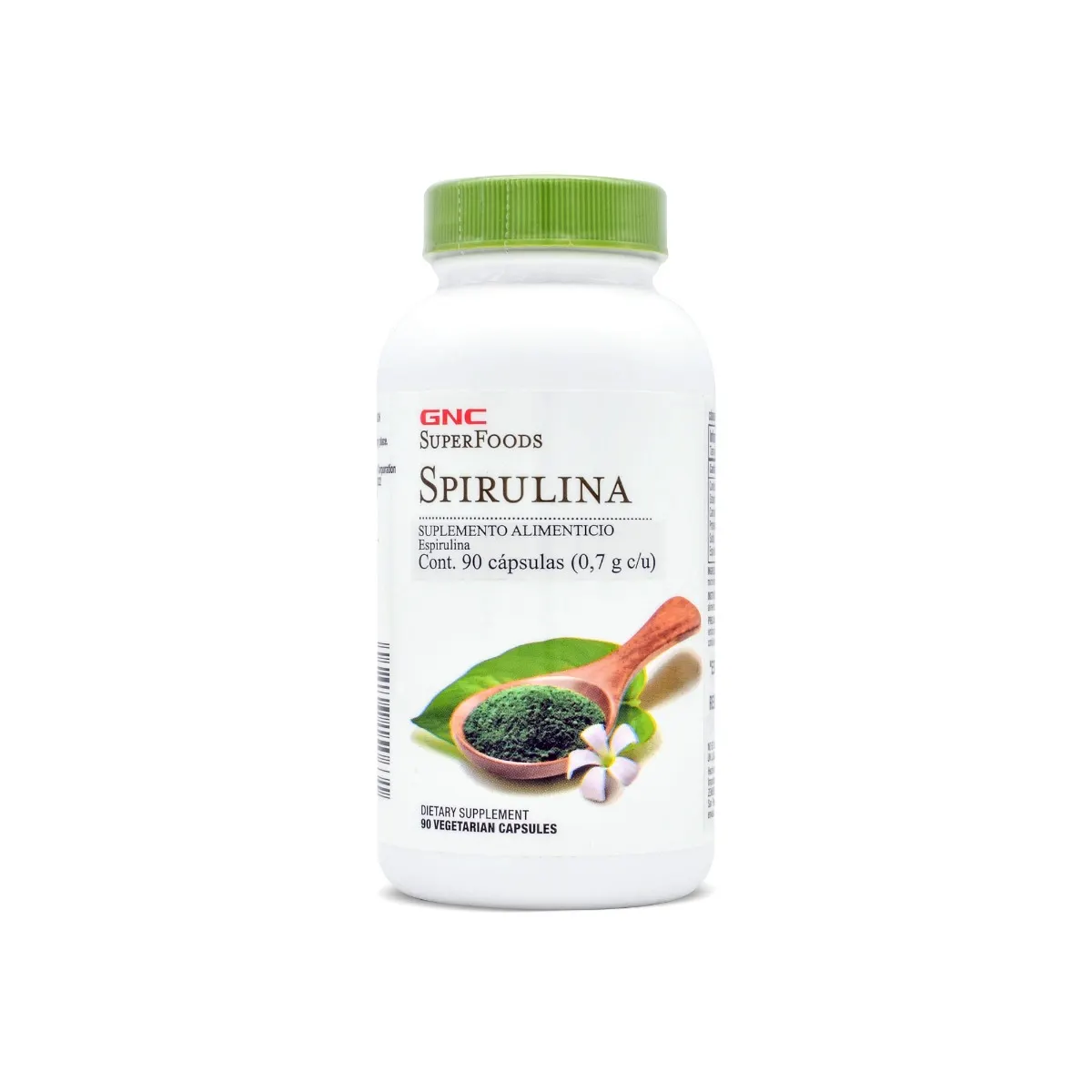 GNC Spirulina 90 Cápsulas – Suplementos