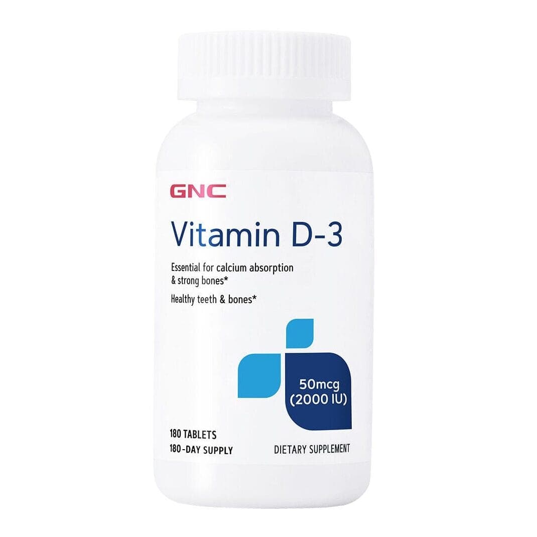 GNC Vitamina D3 2000 UI 180 Cápsulas – Suplementos