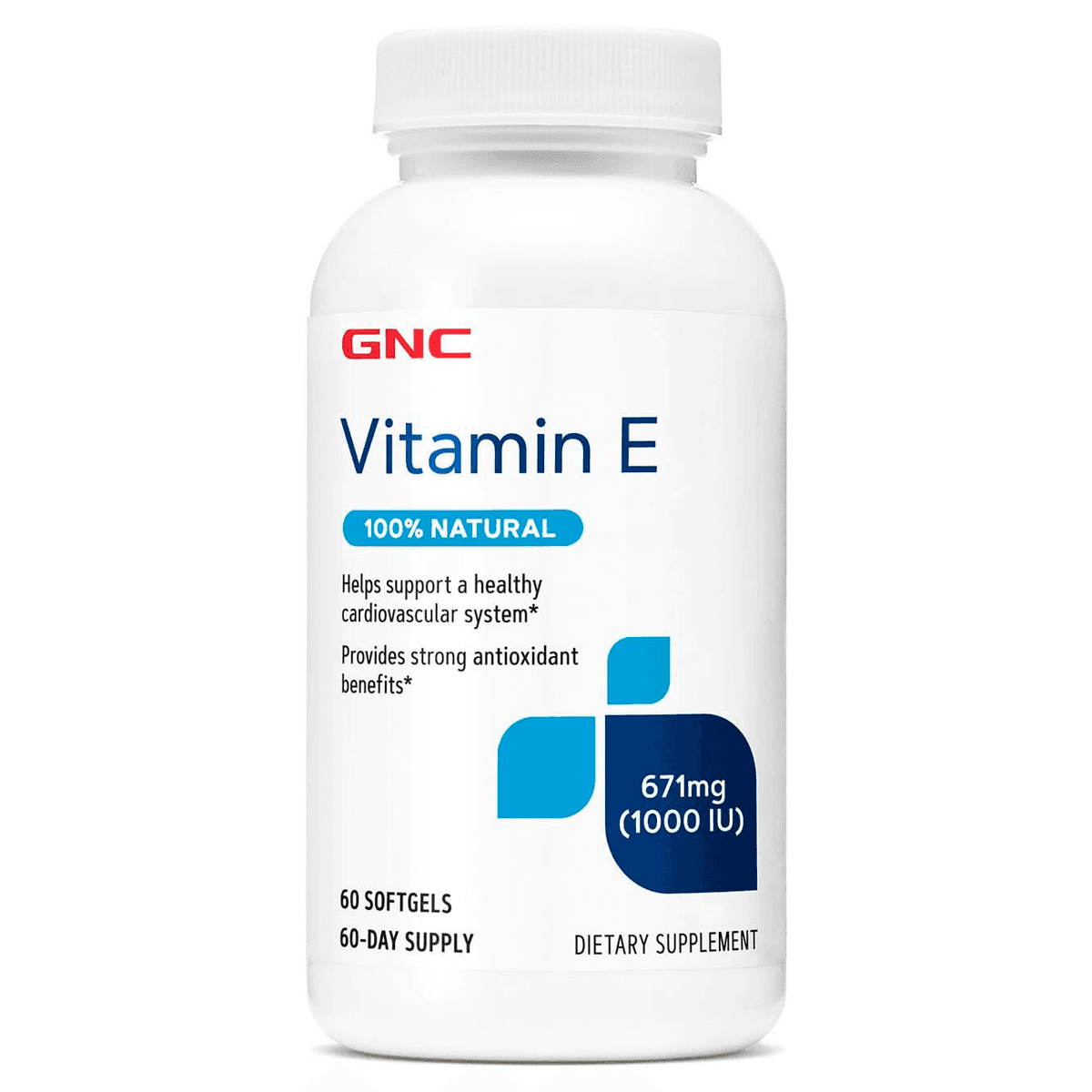 GNC Vitamina E 1000 IU 60 Cápsulas – Suplementos