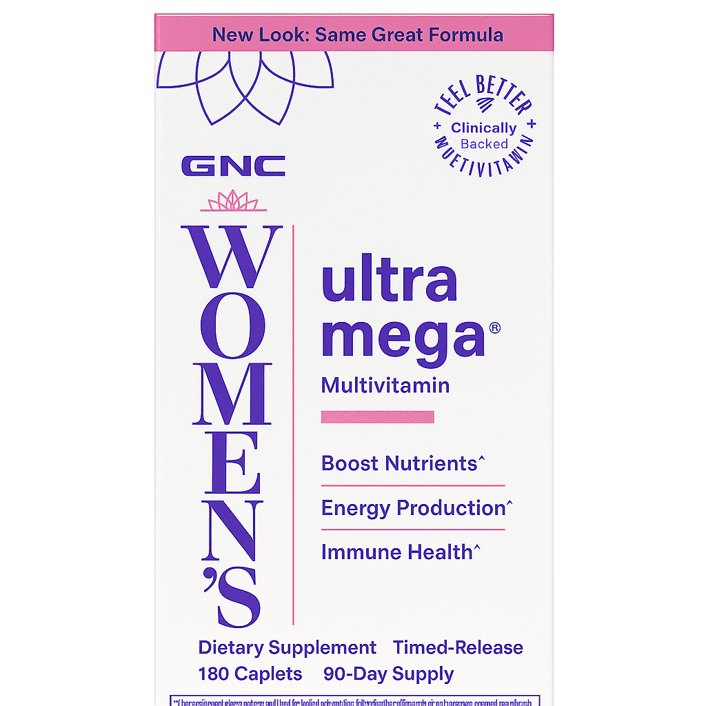 GNC Women's Ultra Mega Multivitamin 180 Cápsulas – Suplementos