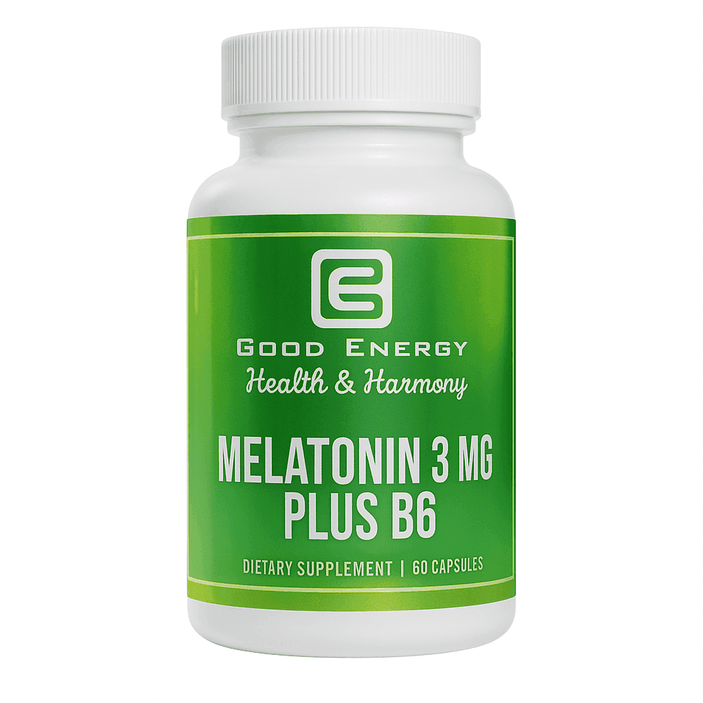 Good Energy Melatonina 3mg Plus B6 60 cápsulas – Suplementos