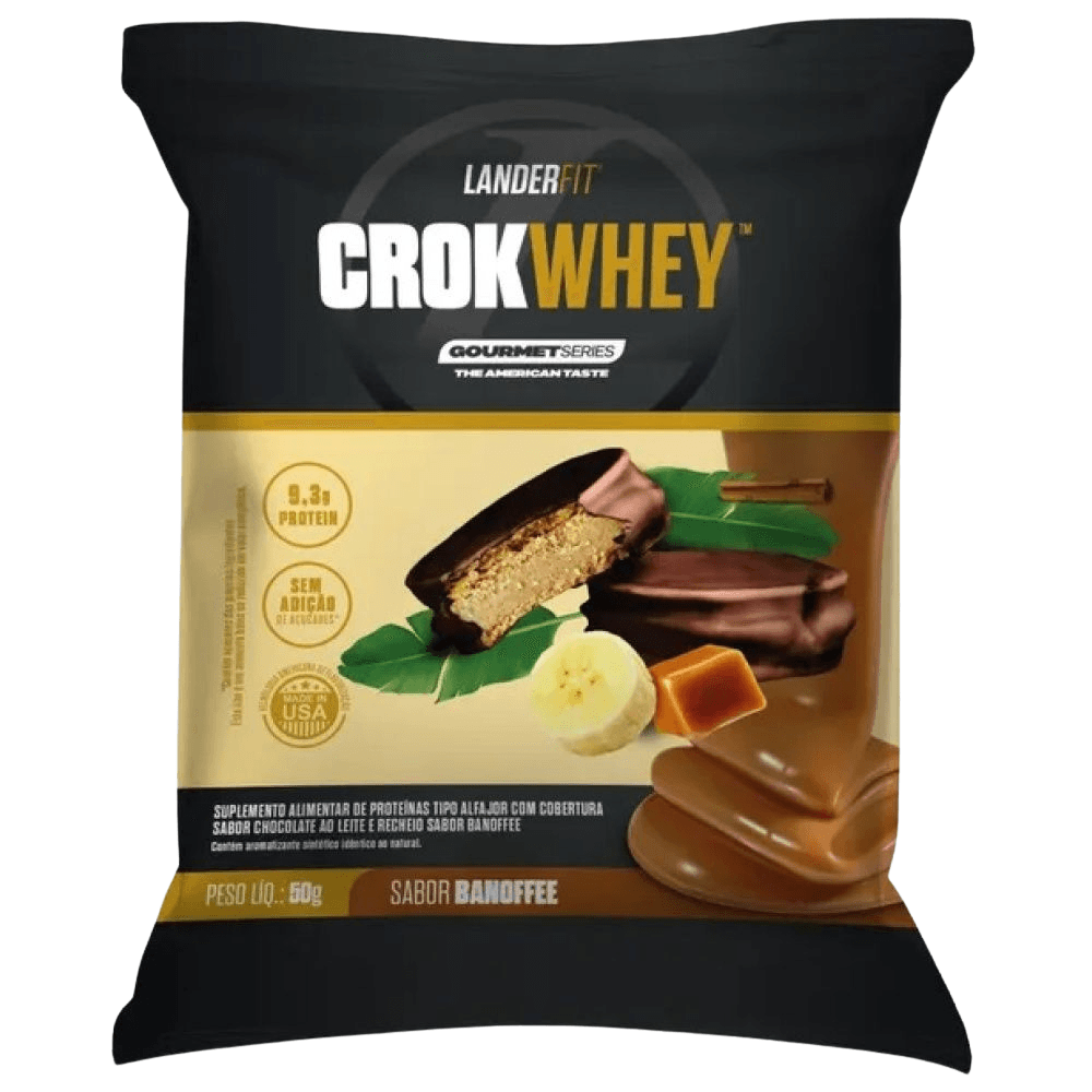 Landerfit Alfajor CrokWhey Banoffee 50g – Suplementos