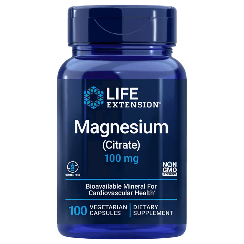 Life Extension Magnesium Citrate 100mg 100 Cápsulas – Suplementos