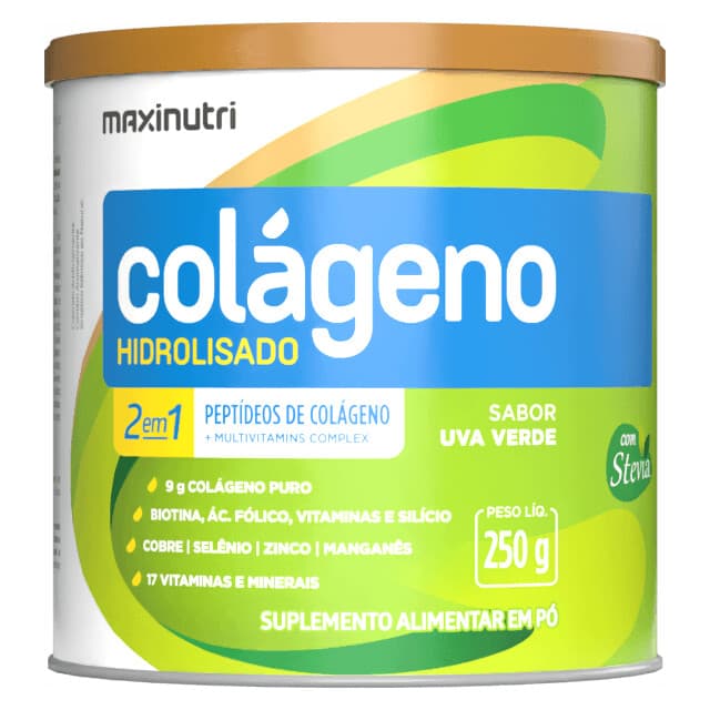 Maxinutri Colágeno Hidrolisado Sabor Uva Verde 250g – Suplementos