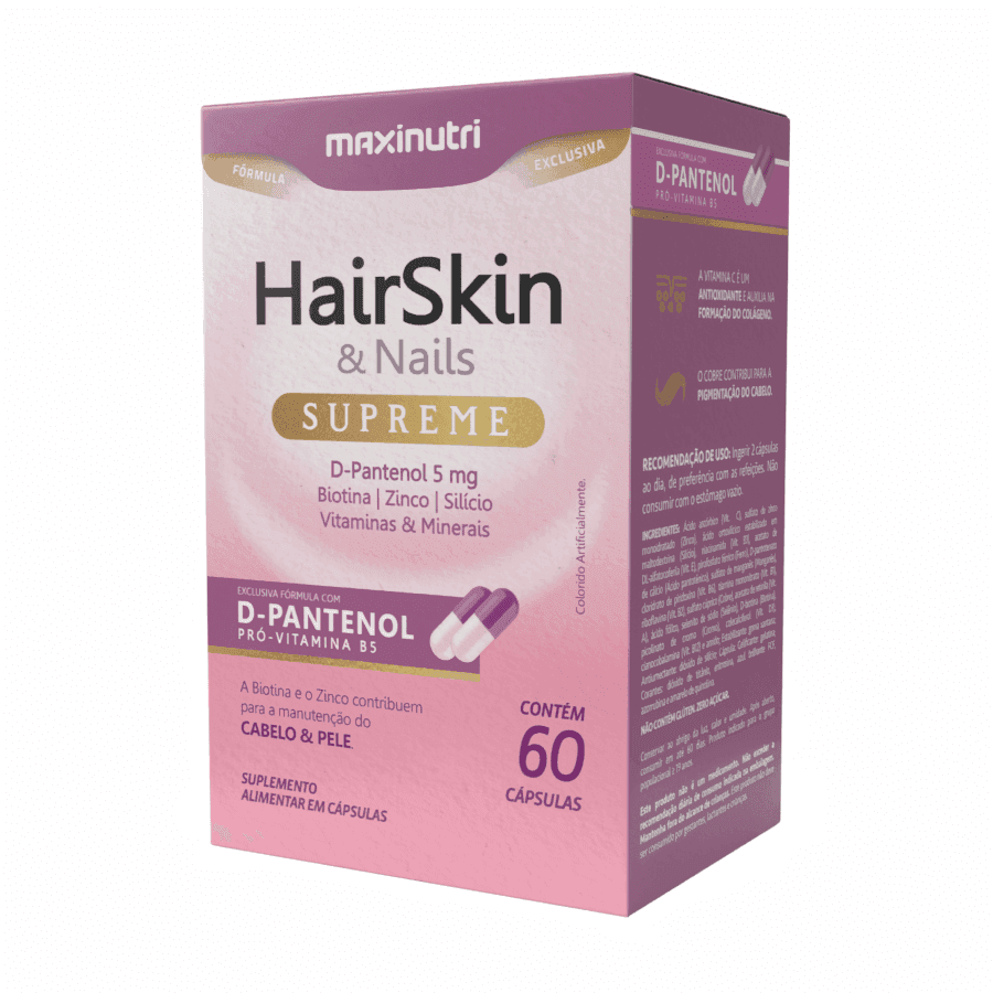 Maxinutri HairSkin e Nails Supreme 60 Cápsulas – Suplementos