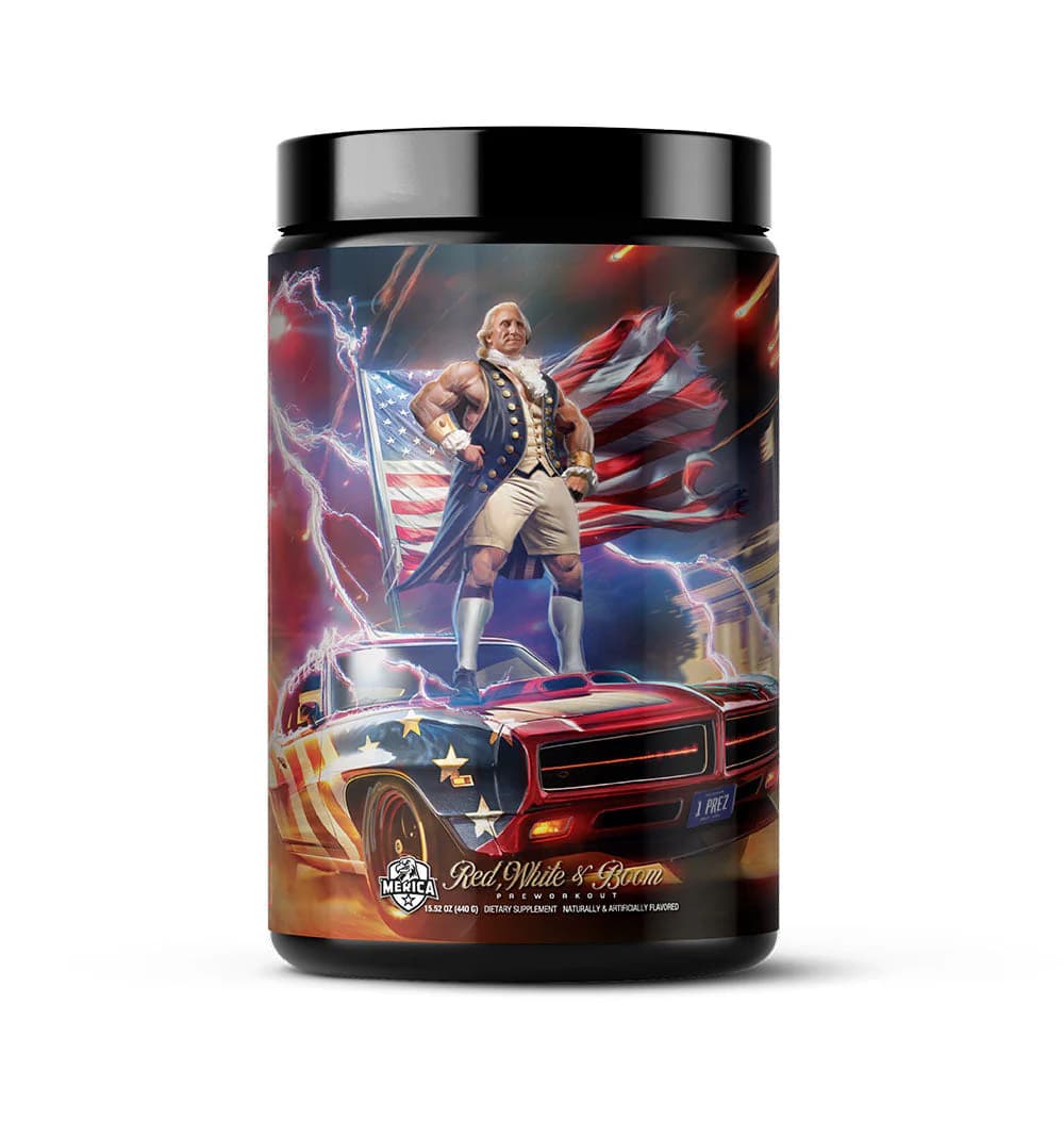 Merica Labz Red, White, E Boom Cherry Bootleger 440g – Suplementos