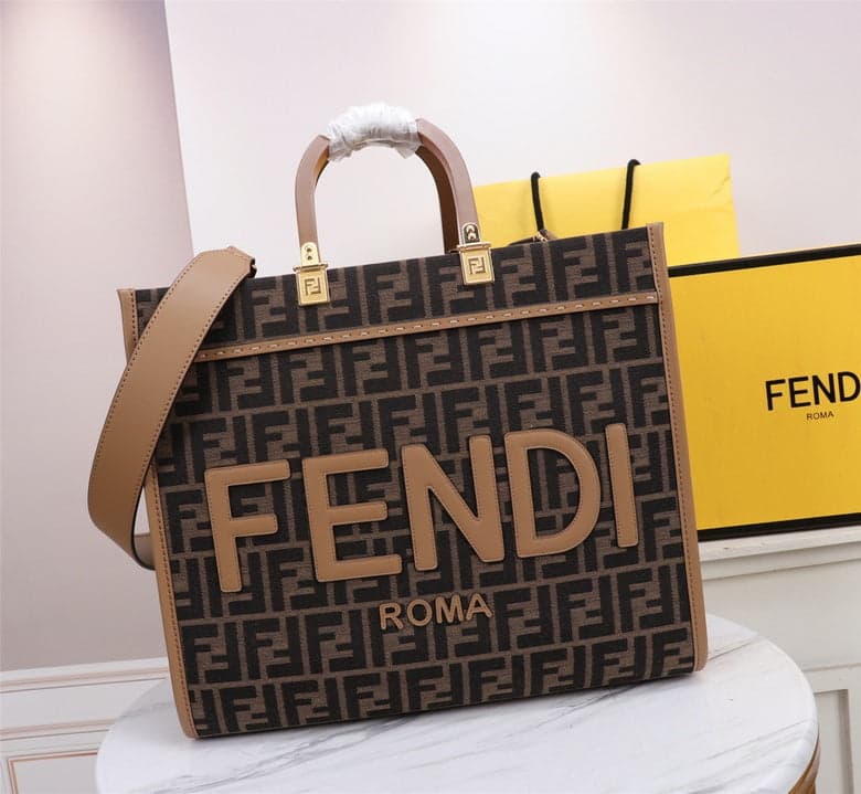 Bolsa Fendi Sunshine Jacquard Tote – Moda