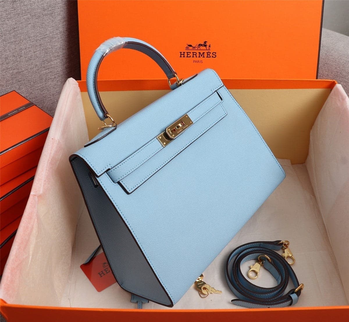 Bolsa Hermes Kelly Blue – Moda