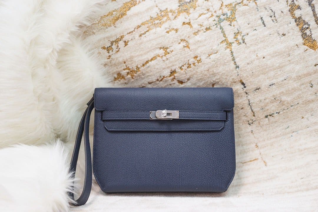 Bolsa Hermes Kelly Dépêches 25 Navy – Moda