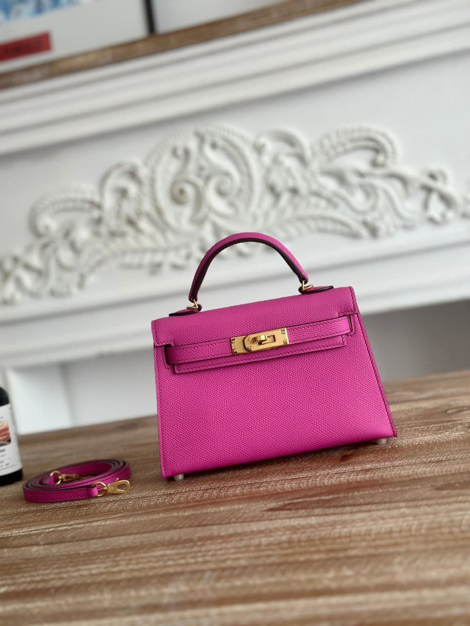 Bolsa Hermes Kelly Style Leather Pink – Moda