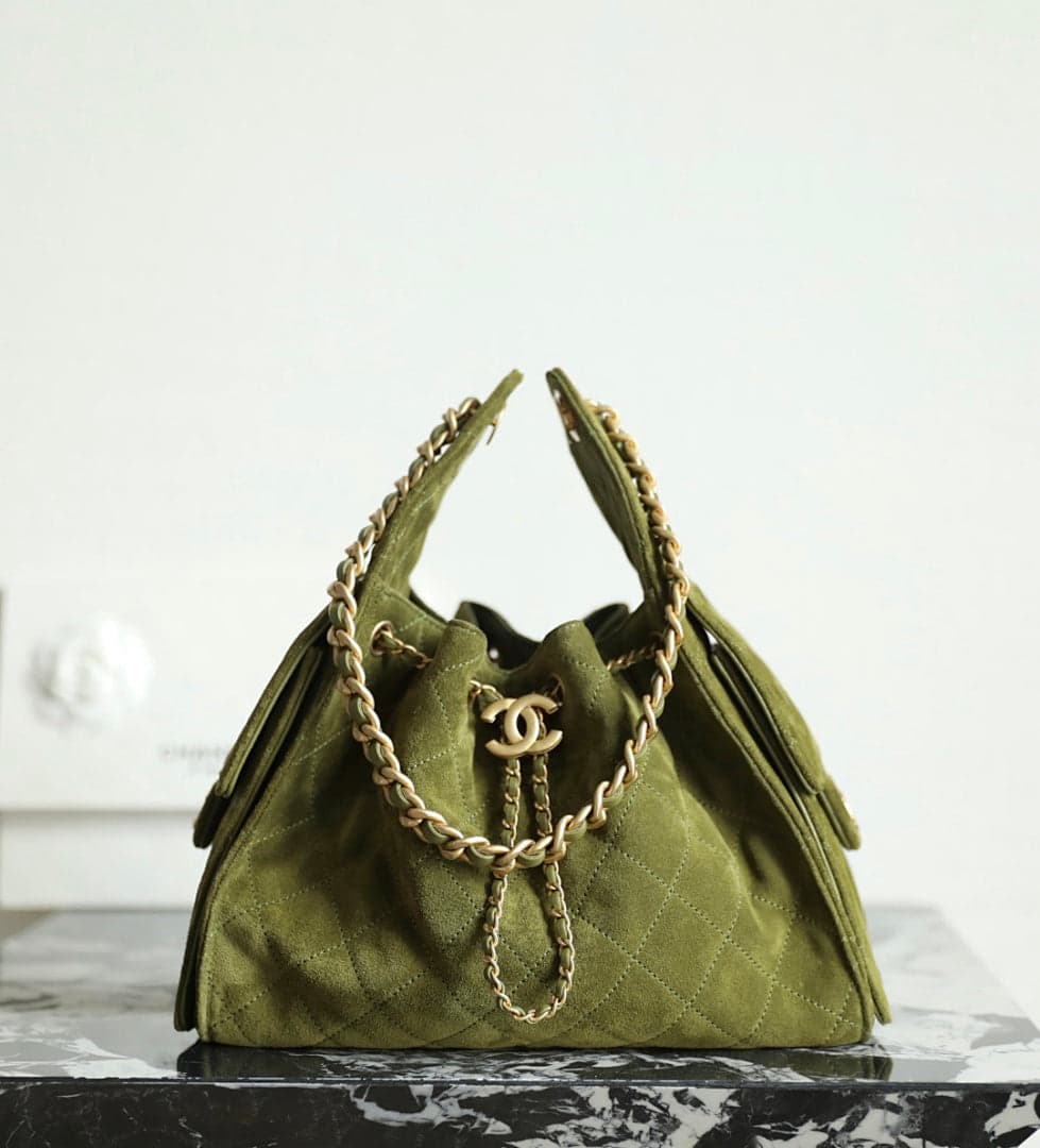 Bolsa Hobo  Chanel 25 Green Small – Moda