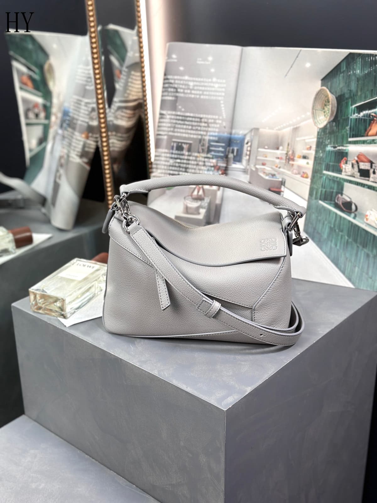 Bolsa Loewe Puzzle Small Grey – Moda