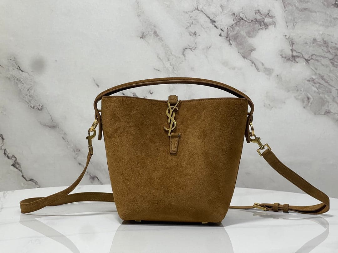 Bolsa Saint Laurent Le 37 Suede Brown – Moda