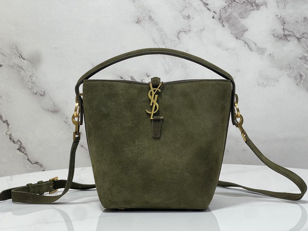 Bolsa Saint Laurent Le 37 Suede Green – Moda
