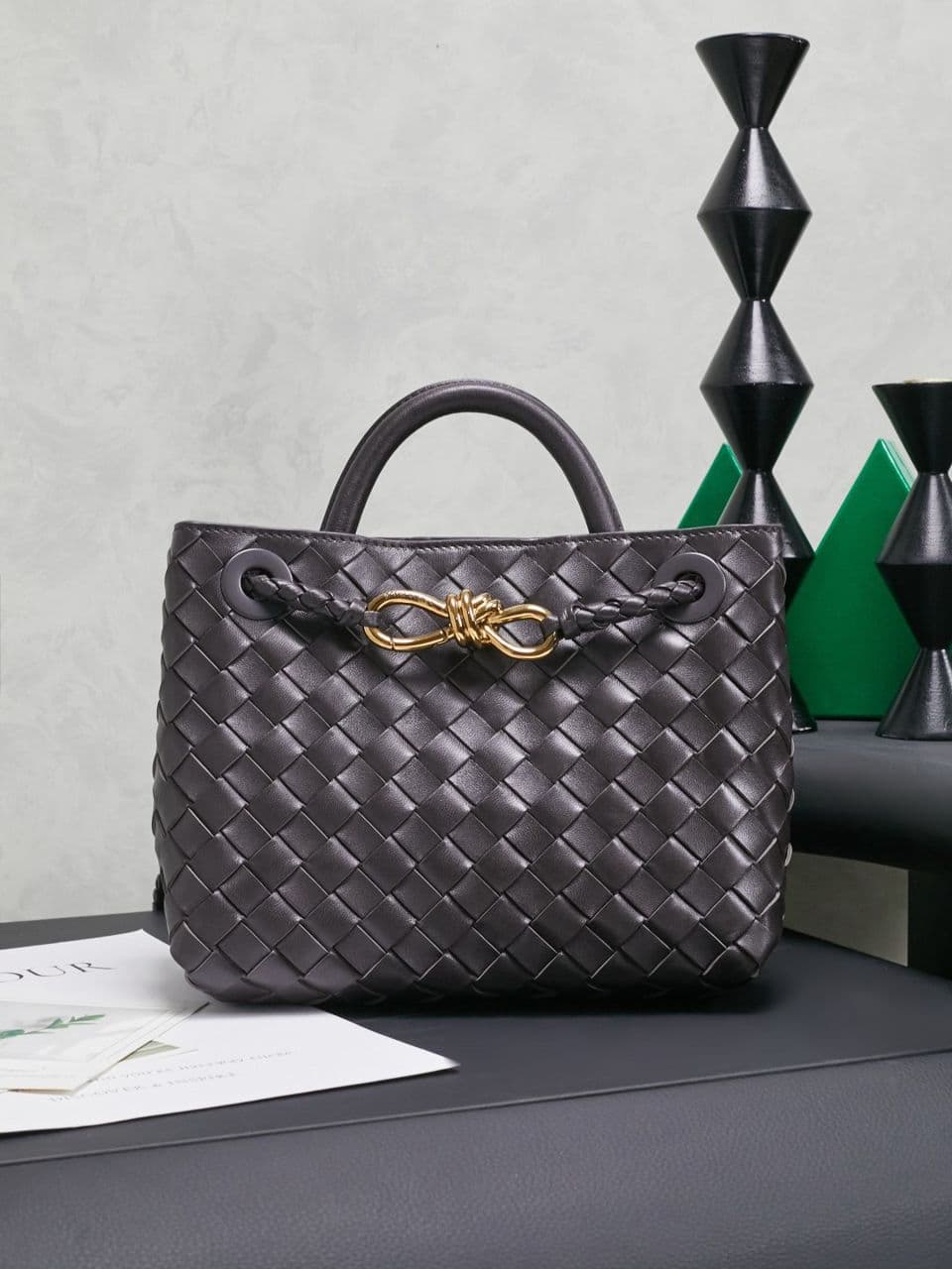 Bottega Veneta Andiamo Bag Couro Marrom – Moda