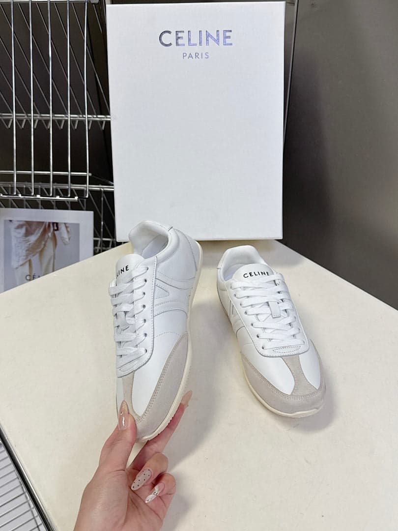 Celine Jogger Low Lace-Up Sneaker White – Moda