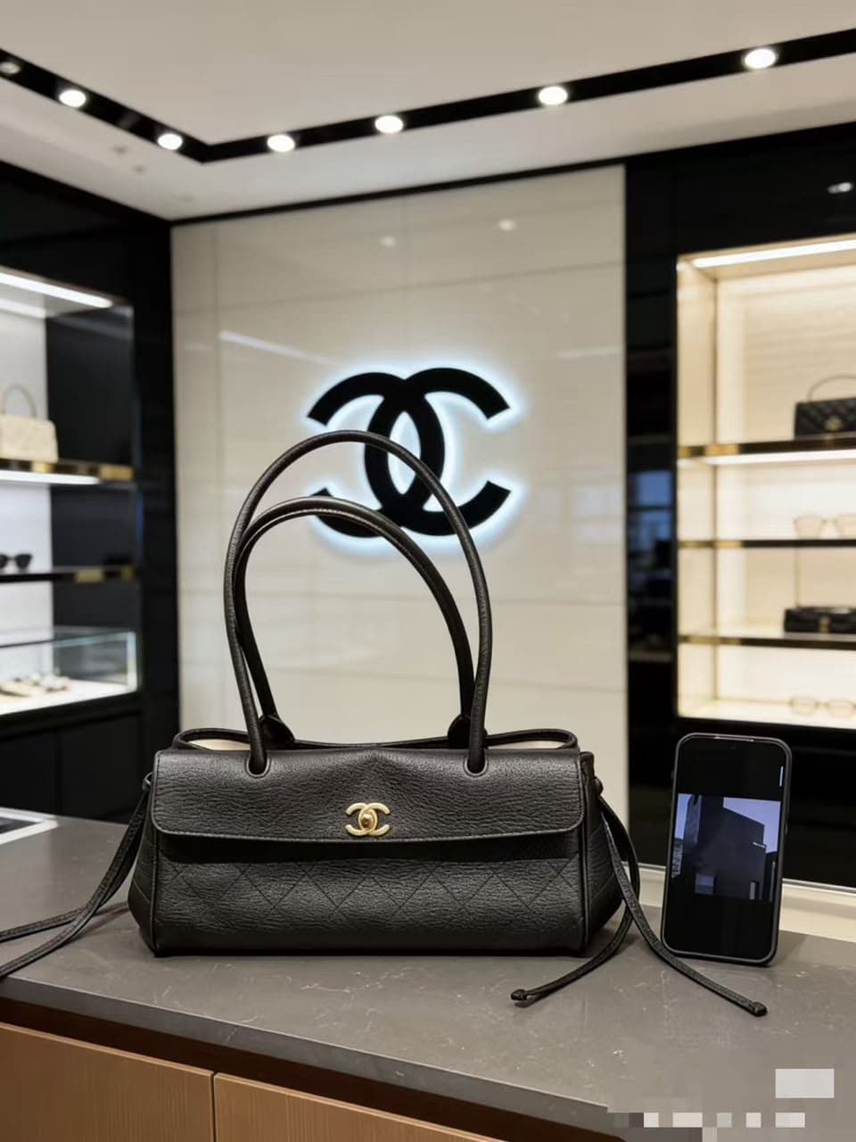Chanel Small Shopping Bag Black – Moda