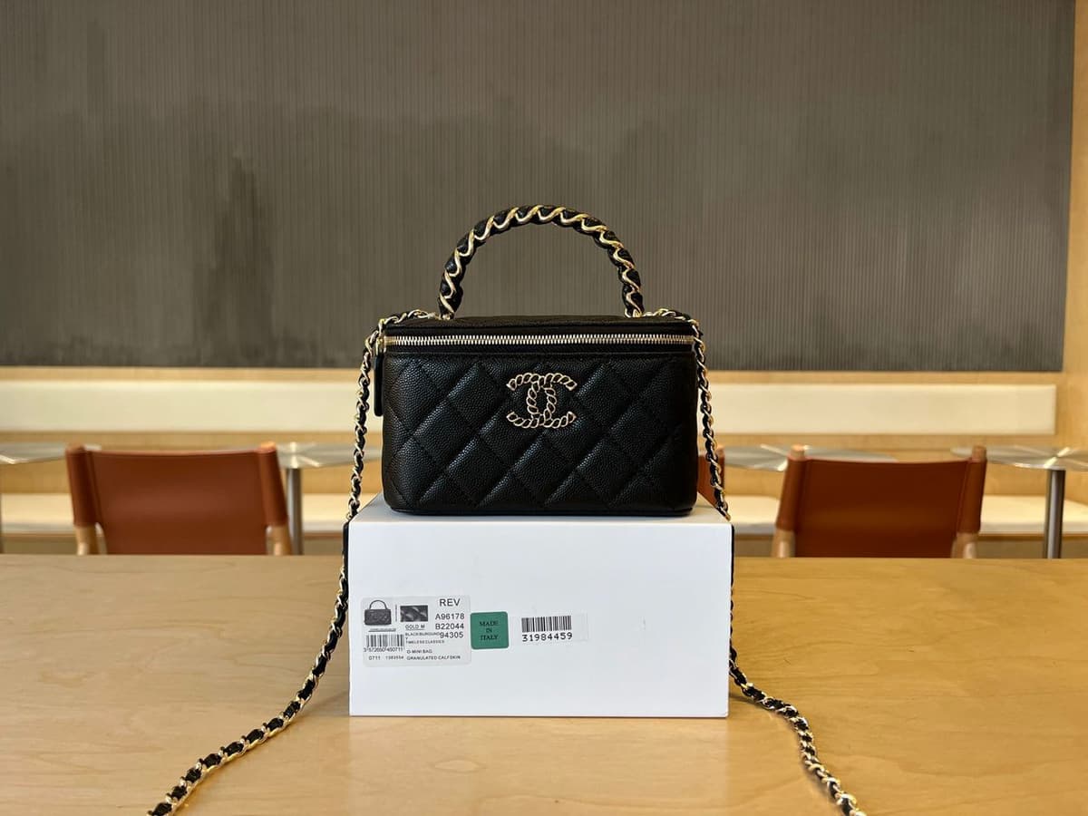 Chanel Top Handle Vanity Case black – Moda