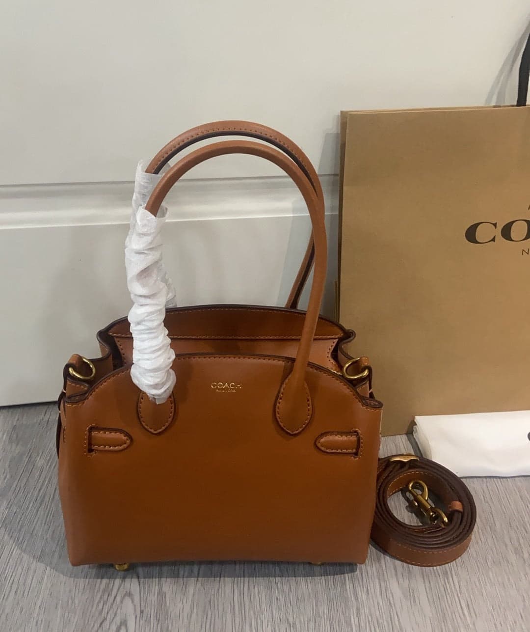 Coach Soft Empire Carryall 21 Saddle – Moda