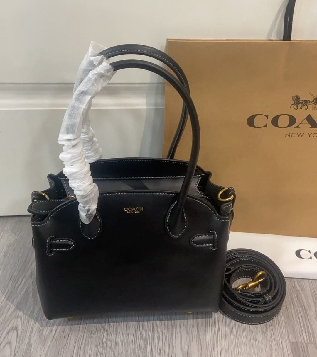 Coach Soft Empire Carryall 21 Black – Moda