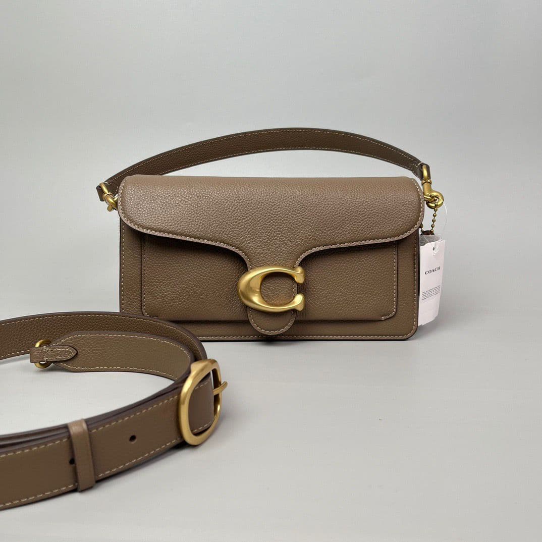 Coach Tabby Shoulder Bag Leather Brown . – Moda