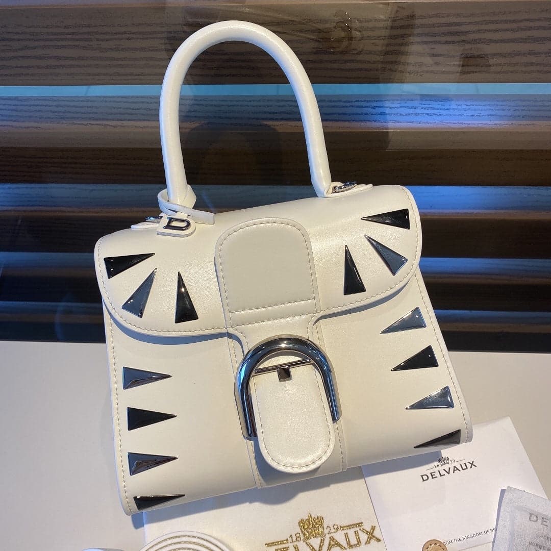 Delvaux Brillant Mini Studs White – Moda