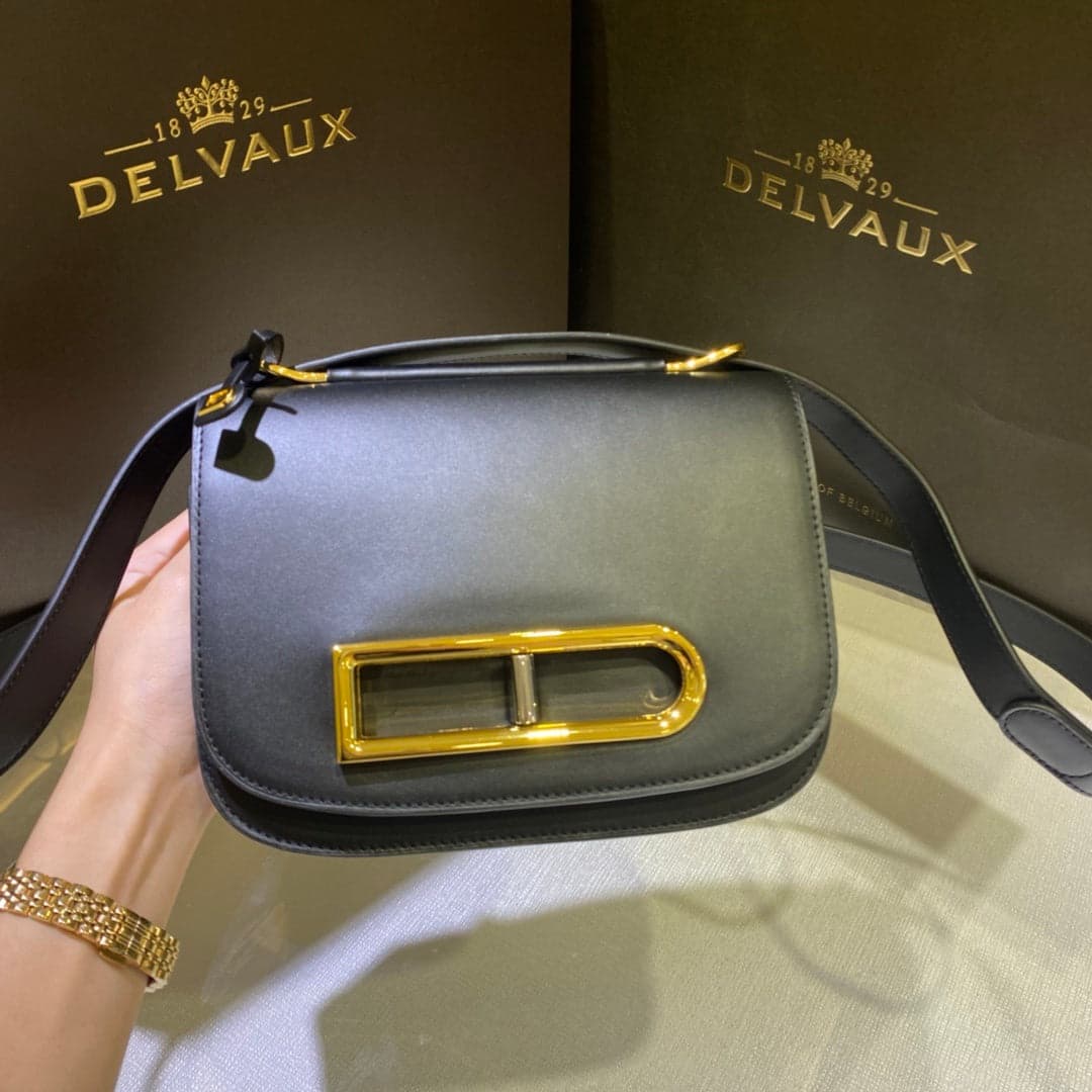 Delvaux Small Lingot Black Ferragens Douradas – Moda