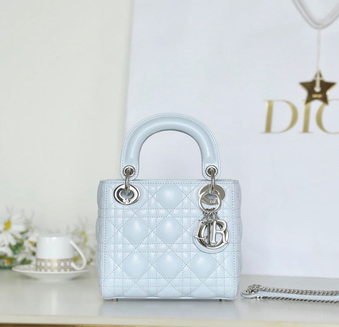 Dior Small Lady Dior Cyan – Moda