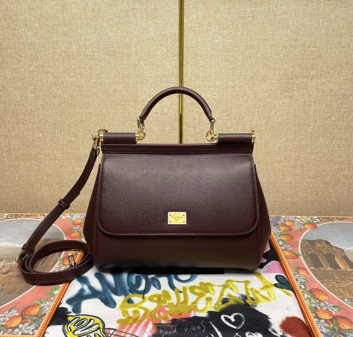 Dolce & Gabbana Sicily Small Handbag Brown – Moda