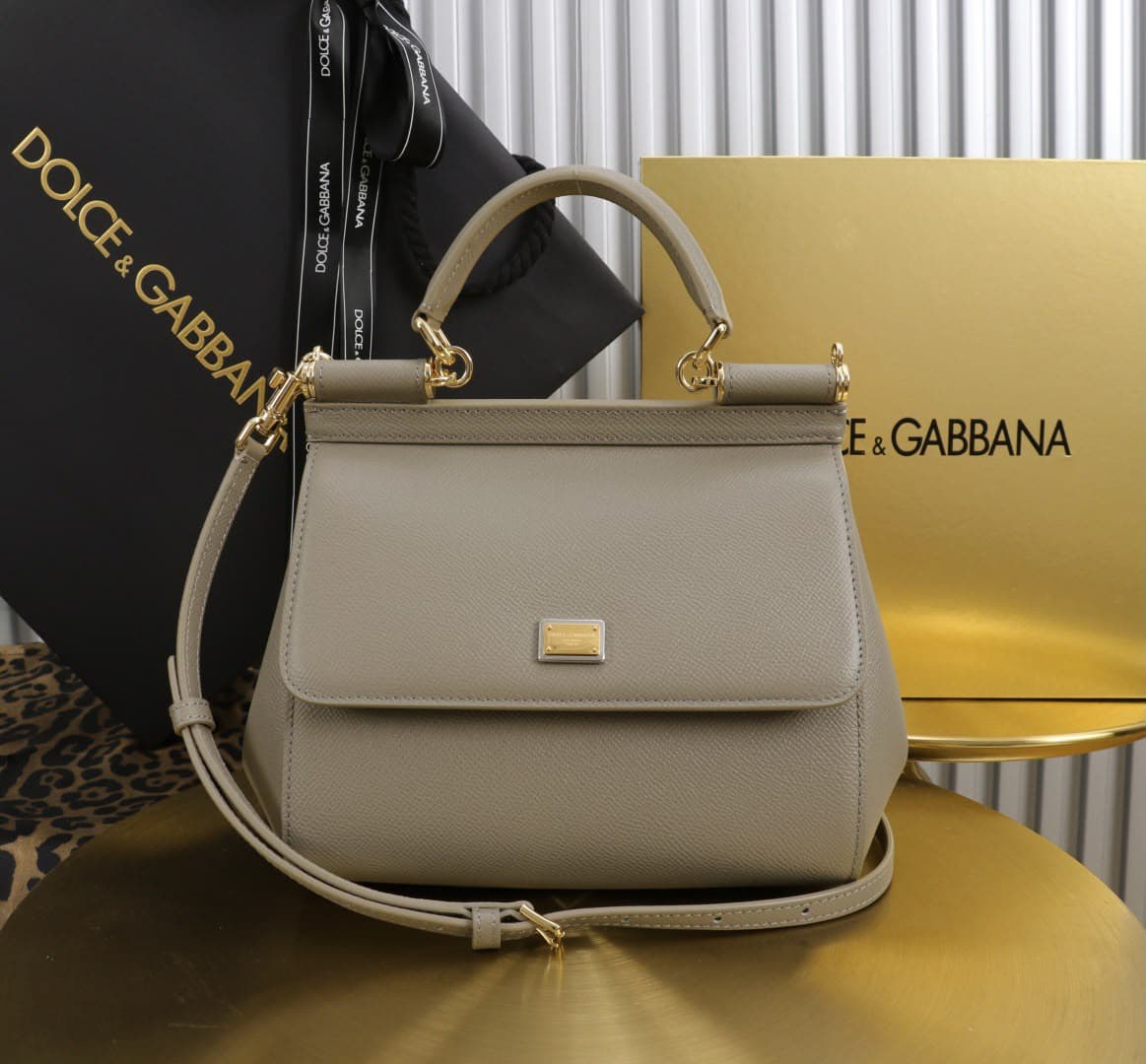 Dolce & Gabbana Sicily Small Handbag Taupe . – Moda
