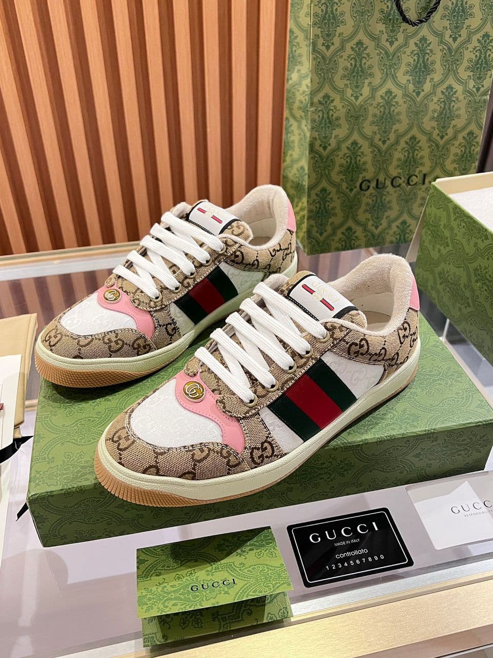 Gucci Distressed Screener Pink – Moda