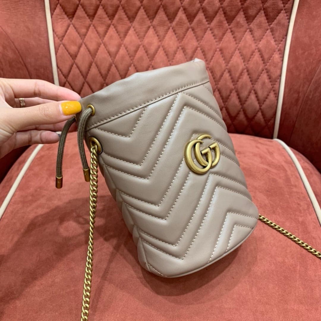 Gucci GG Marmont Mini Bucket Red off-white Bag – Moda